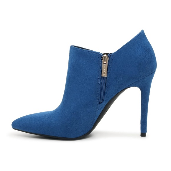 NEW Jessica Simpson Luela Suede Heeled Ankle Bootie in Cobalt - Picture 3 of 4